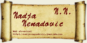 Nadja Nenadović vizit kartica